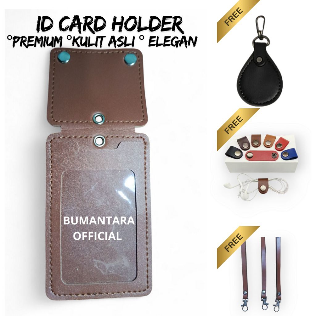 

Cardholder Kulit Premium – Tempat Kartu – ID Card Premium – Nametag Kulit – Penutup Belakang – BUMANTARA OFFICIAL