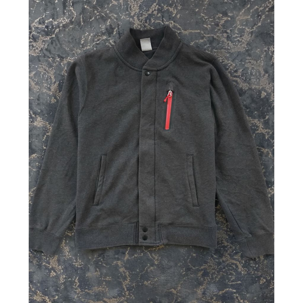 Jaket Tech Fleece Double Lock Varsity Bomber