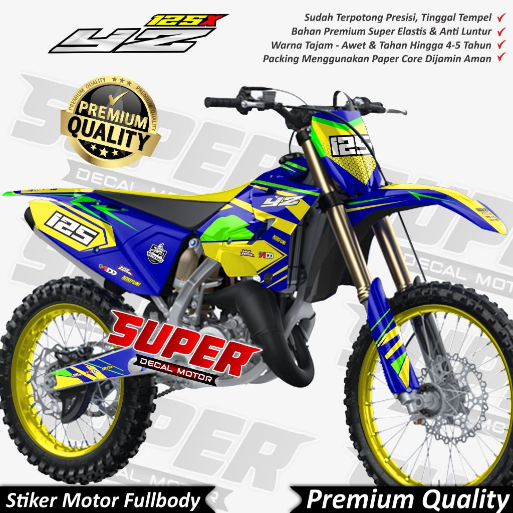 TERBARU Stiker Decal YZ 125 Full Body Variasi Konsep Racing