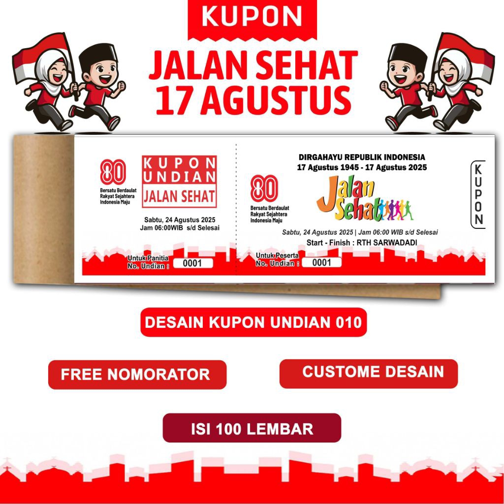 Kupon jalan sehat jalan santai 17 agustus 2025