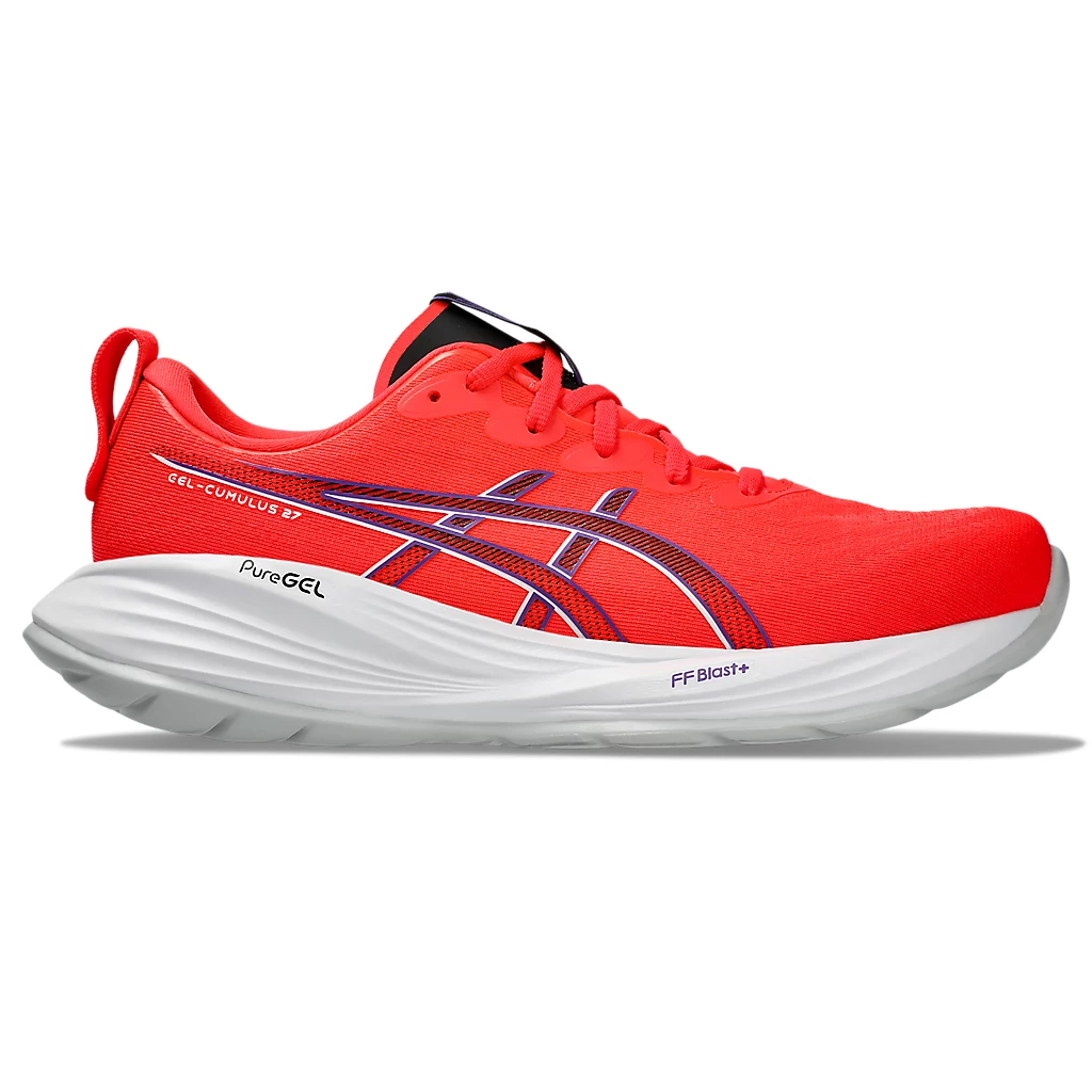 ASICS Gel Cumulus 27 Men Standart Flash Red White - Sepatu Lari Running Original