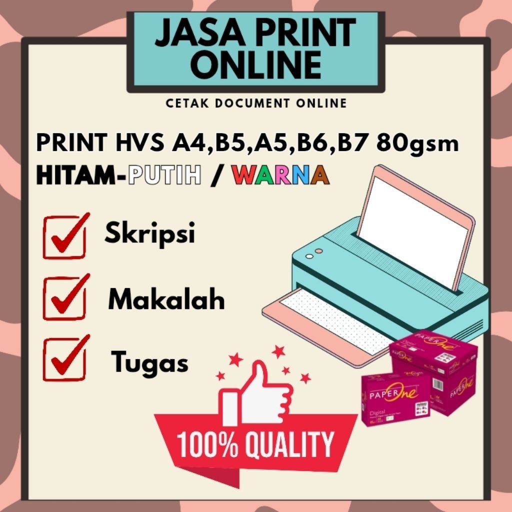 

PRINT A4 SKRIPSI, MAKALAH, TUGAS, dll. 80gsm Hitam-Putih / Warna