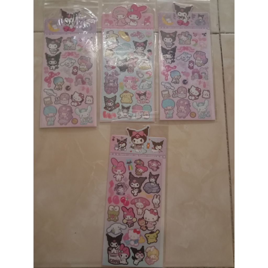 

mainan stiker sanrio hologram/stiker motif sanrio