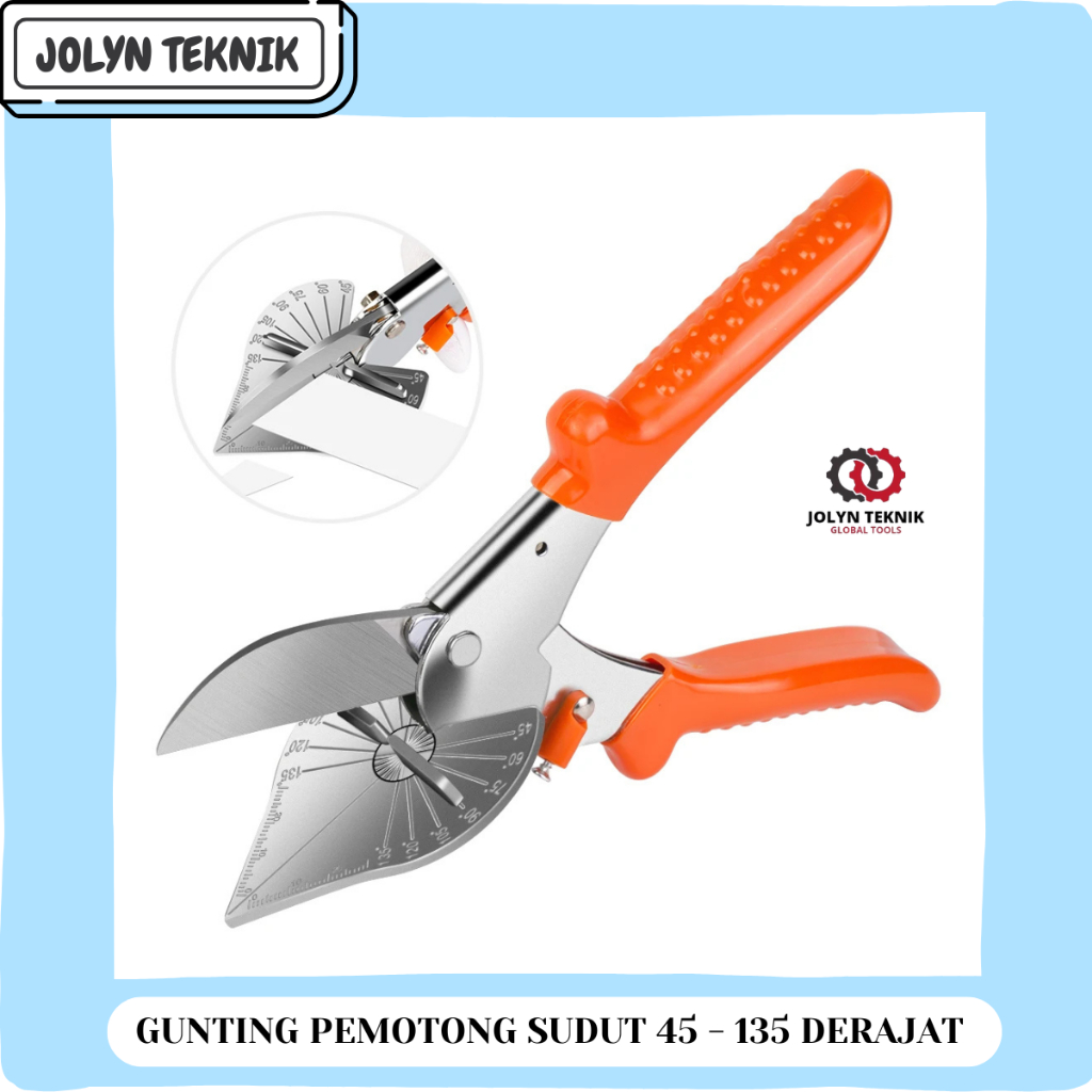 

Gunting Sudut Pemotong 45 - 135 Derajat Pipa PVC Selang Adjustable Pengganti Plastik Gunting PVC