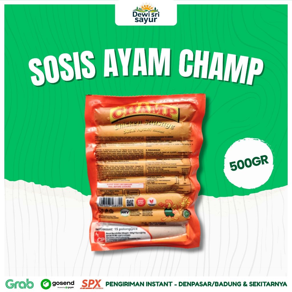 

Sosis Ayam Champ 500gr – Dewi Sri Sayur
