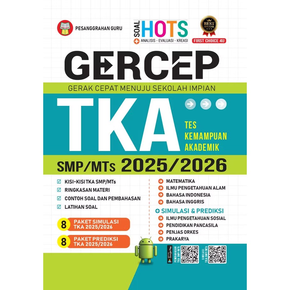 Gercep (Gerak Cepat) TKA (Tes Kemampuan Akademik) untuk Kelas 9 SMP/MTs