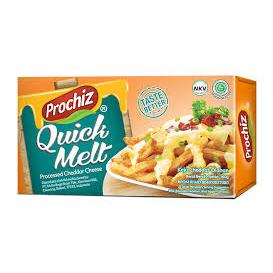 

PROCHIZ QUICK MELT 160GR X 1,COCOK UNTUK TOPPING DAN ISIAN MAKANAN