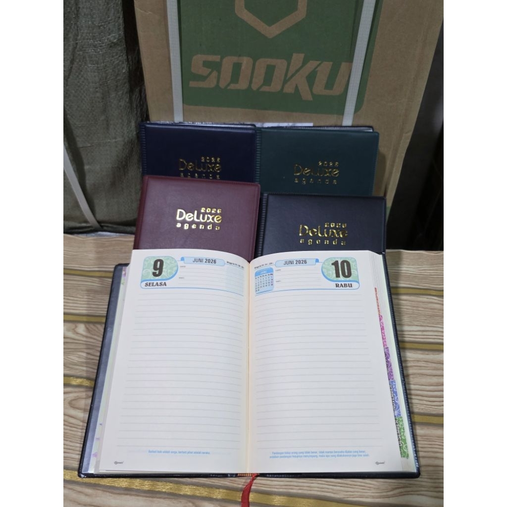 

New Agenda kerja deluxe 2026 kertas Putih dan KREAM