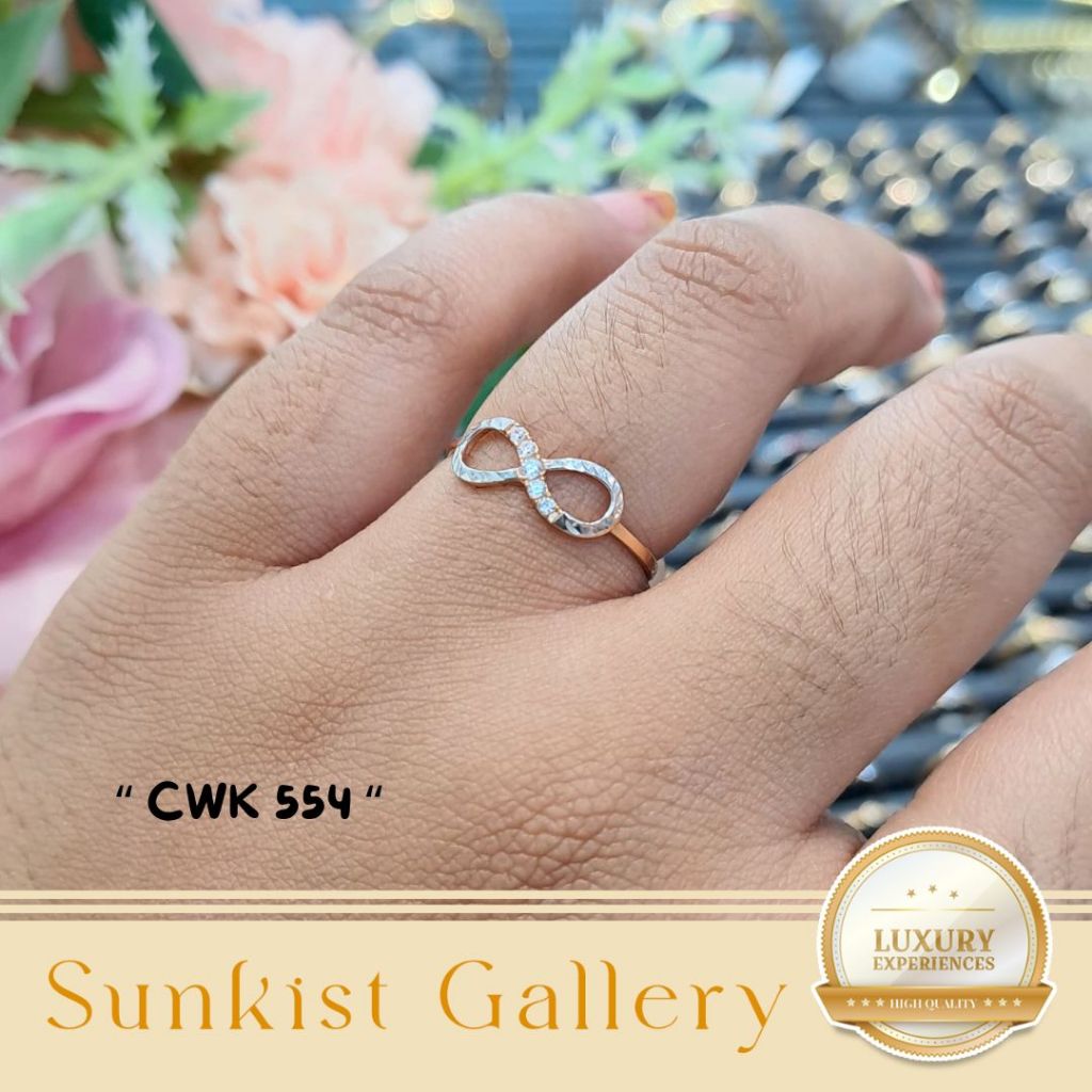 CINCIN DEWASA WANITA TERBARU MODEL INFINITY EMAS ASLI EMAS MUDA KADAR 8K (375) CINCIN INFINITY WANIT