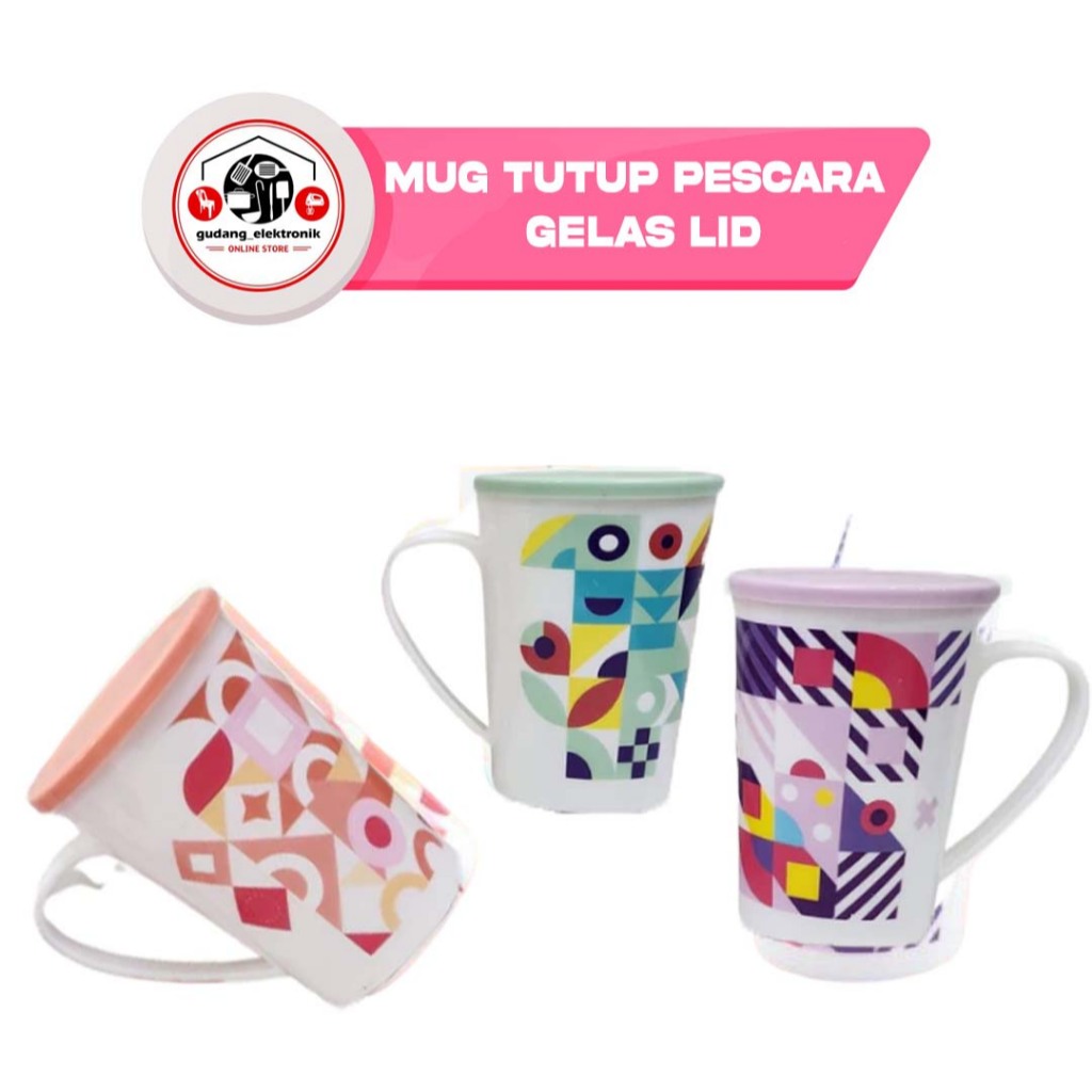 Mug Tutup Pescara Gelas Lid Cangkir Tutup Mug Tutup Gelas Plastik Pescara 500 ml