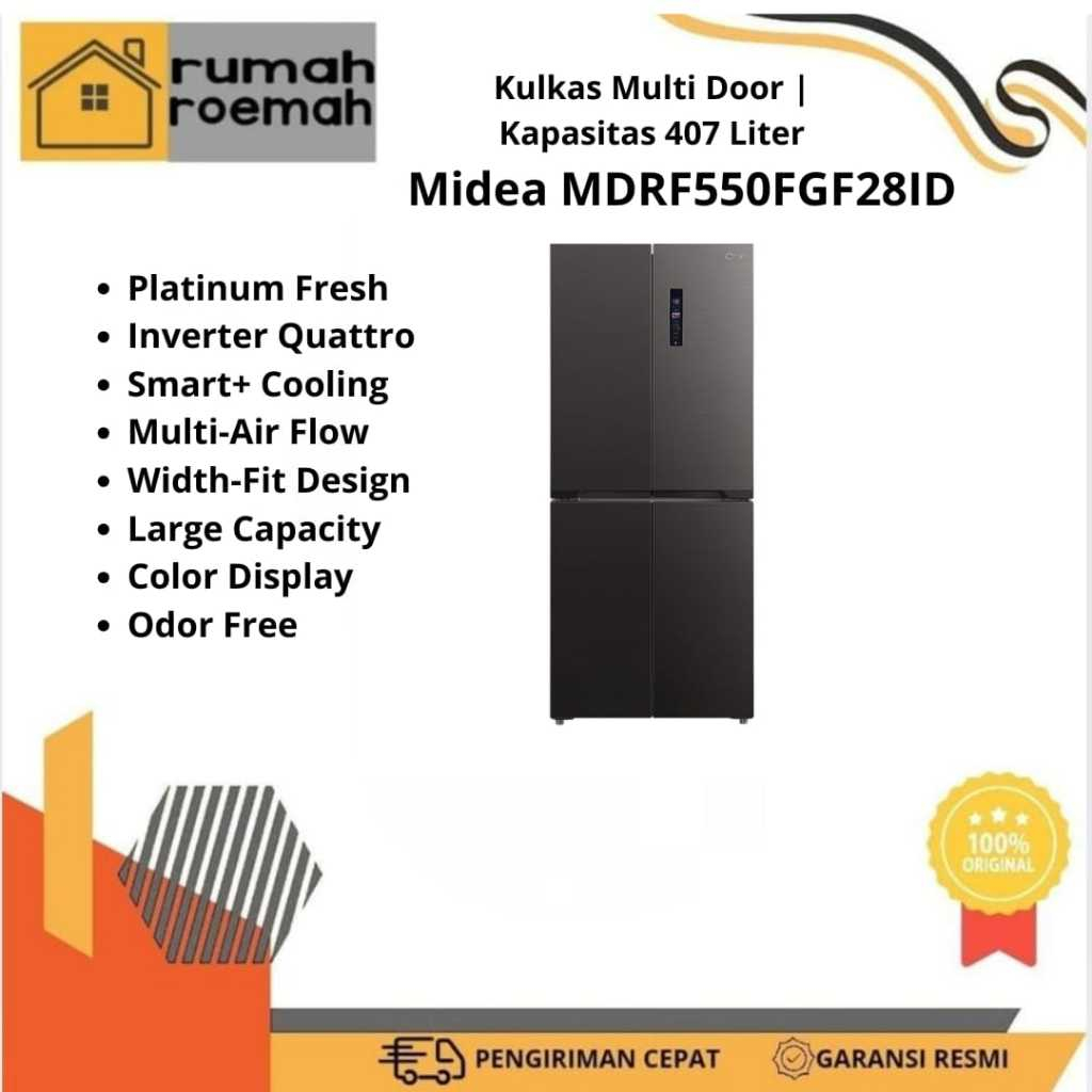 Kulkas Midea Multidor ( 4 Pintu ) INVERTER MDRF550FGF28ID