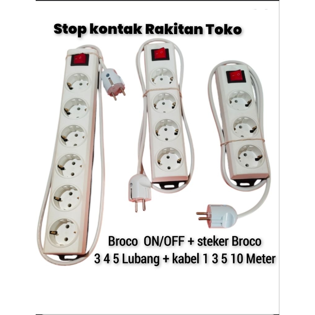 STOP KONTAK BROCO SAKLAR ON/OFF 3 4 5 6 LUBANG KABEL 1 2 3 4 5 6 7 8 9 10 15 20 30 METER TERMINAL CO