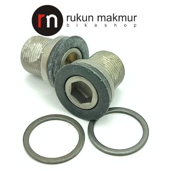 Shimano Fixing Bolt Crank Arm Chainwheel Hollowtech I - Tutup Baut Sekrup Crank Gir Depan Sepeda