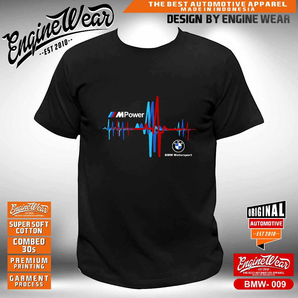 kaos BMW bimmer m3 e30 e34 e36 e46 e38 e90 seri 7 kaos otomotif automotive tshirt mobil baju balap s