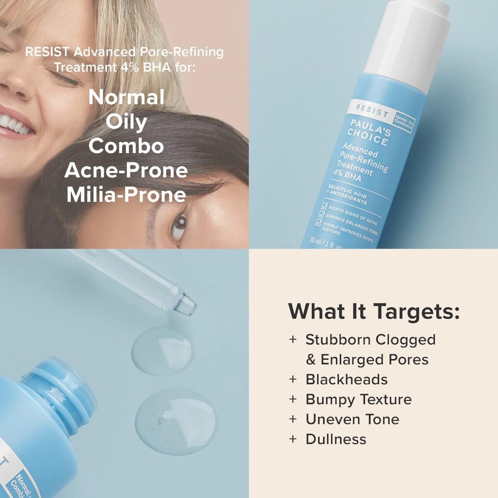 Paula's Choice RESIST Advanced Pore Refining Treatment 4% BHA Serum, Salicylic Acid & Green Tea, Ant