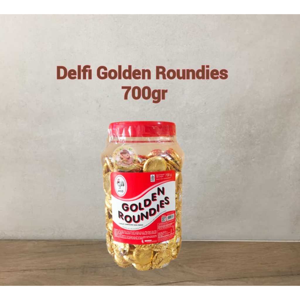 

Delfi golden roundies 700gr kemasan toples delfi koin ( SCP )