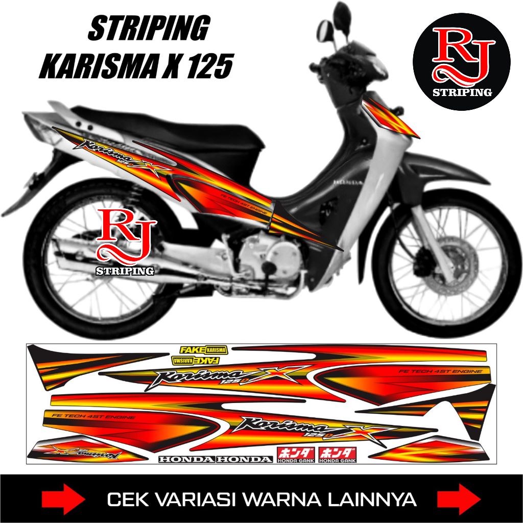 STIKER STRIPING HONDA KARISMA X 125 / STICKER VARIASI MOTORCYCLE KARISMA X 125
