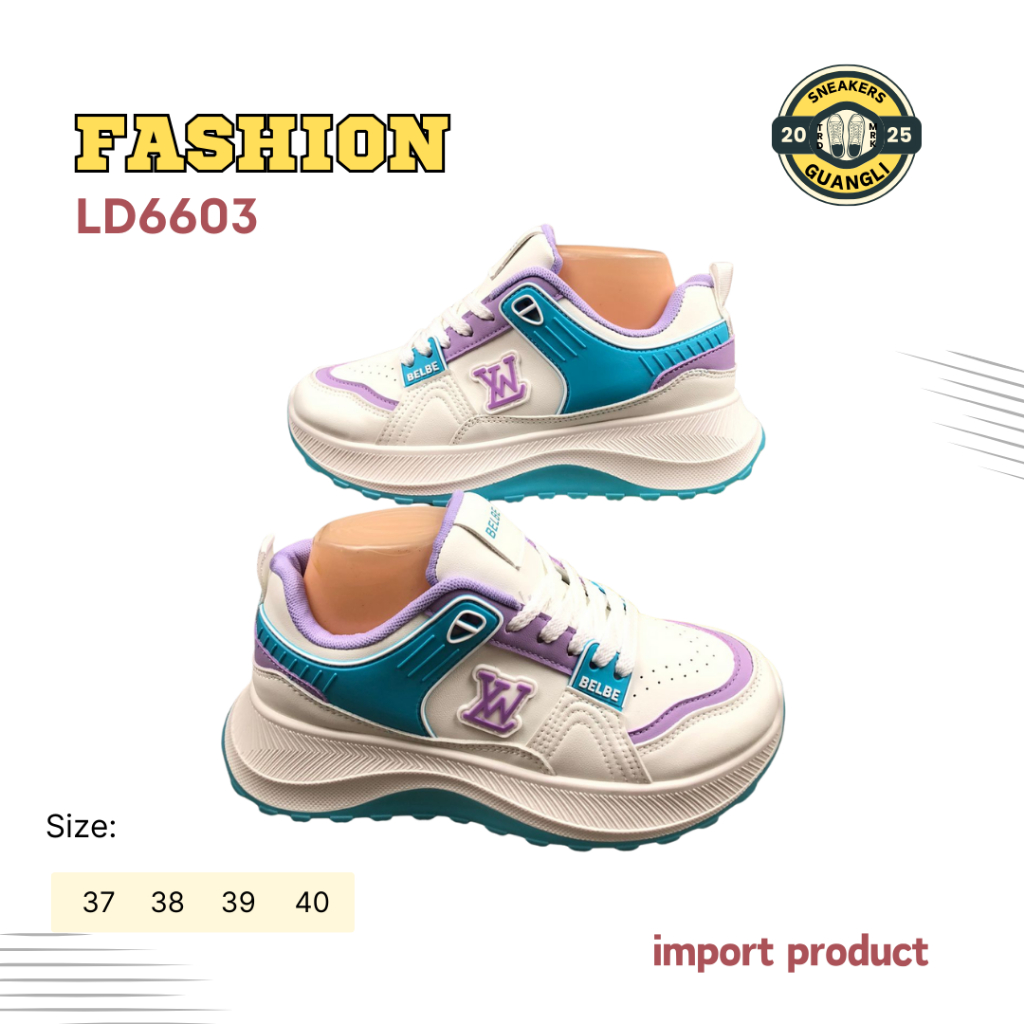 SEPATU sneakers kets wanita Belbe LD6603 / Sepatu olahraga casual ringan