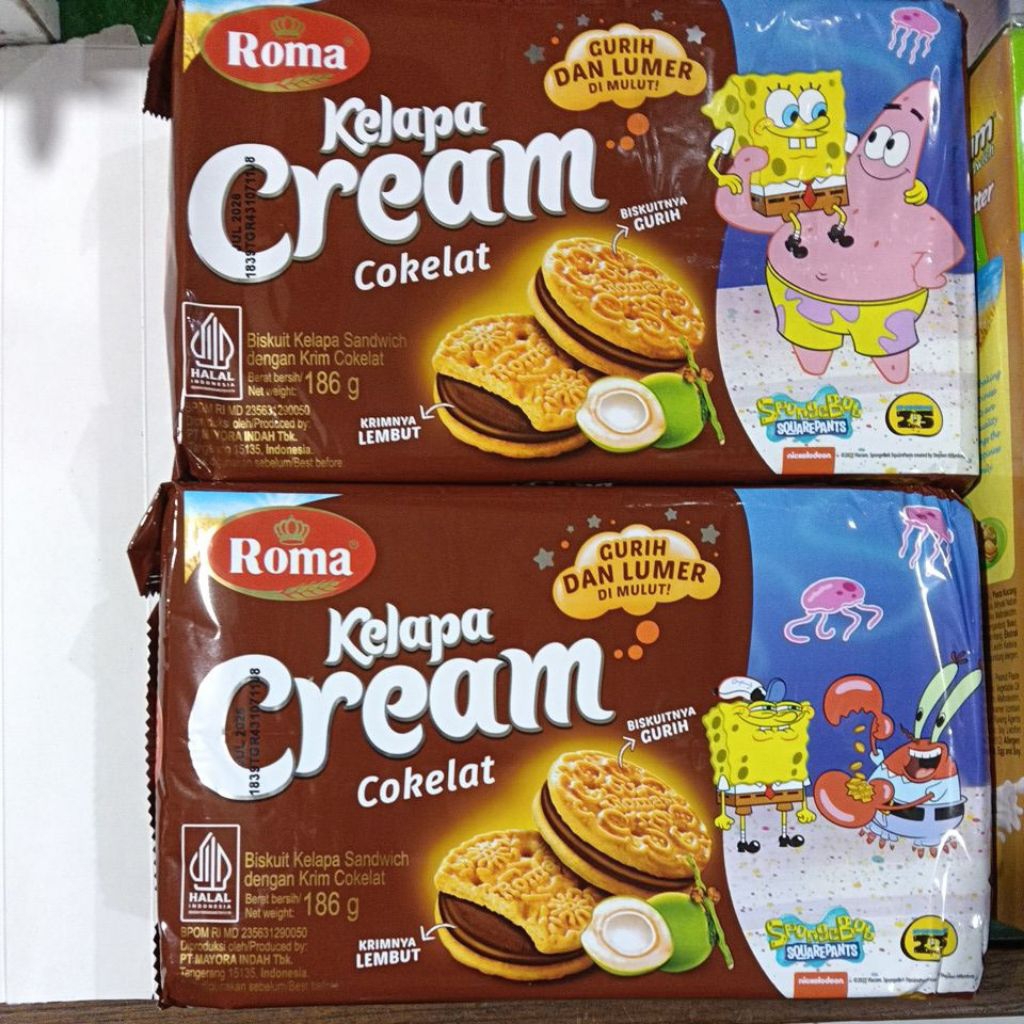 

Roma Kelapa cream coklat 186 gr ED Juli 26