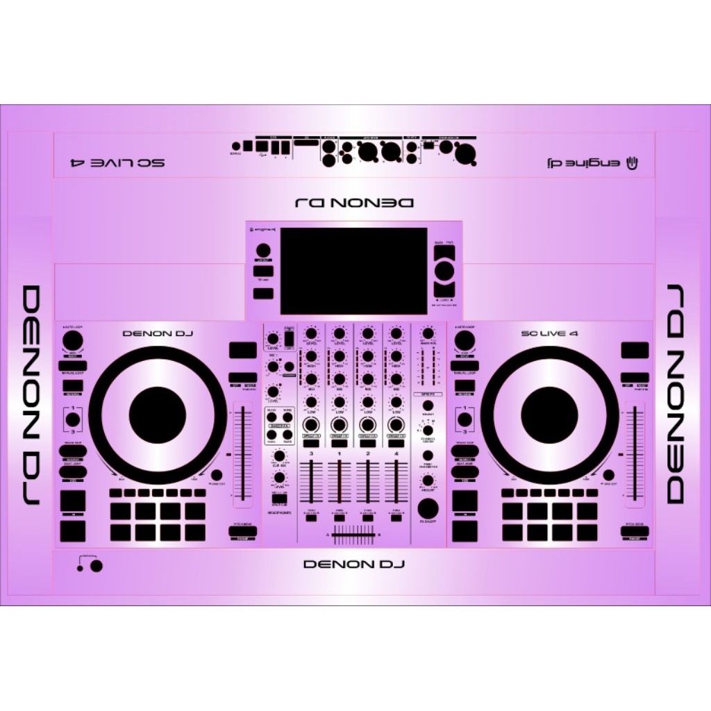 sticker pelindung alat DJ musik DENON DJ SC LIVE 4