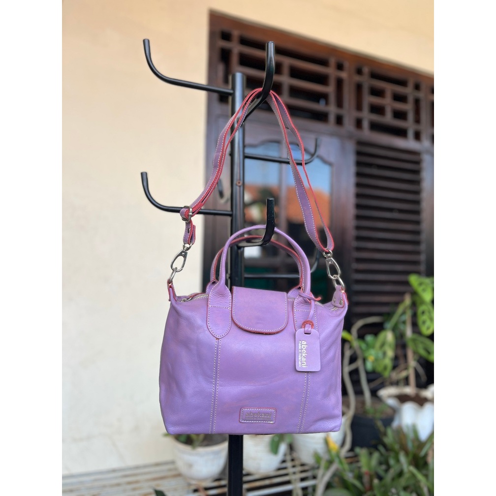 Tas Kulit Wanita ABEKANI CBAG Flap Hand Bag dengan Tali Panjang Ukuran Small