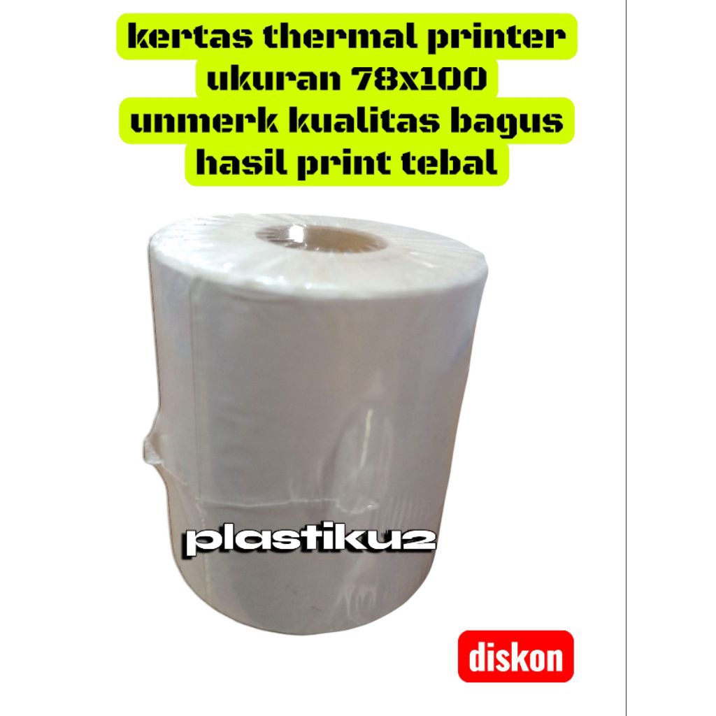 

kertas label thermal print ukuran 78x100 isi 300lembar
