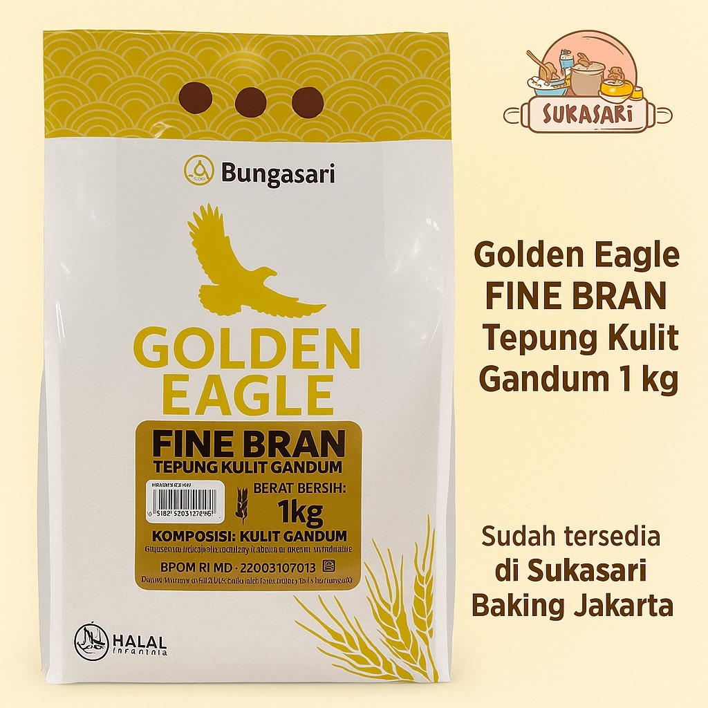 

Golden Eagle FINE BRAN – Tepung Kulit Gandum Halus 1 Kg