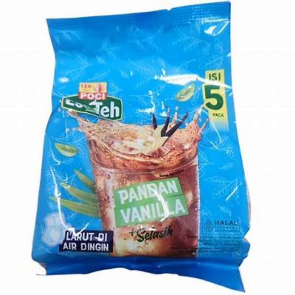 

Es Teh Poci Pandan Vanilla Selasih Kemasan Bag 120g 1dus