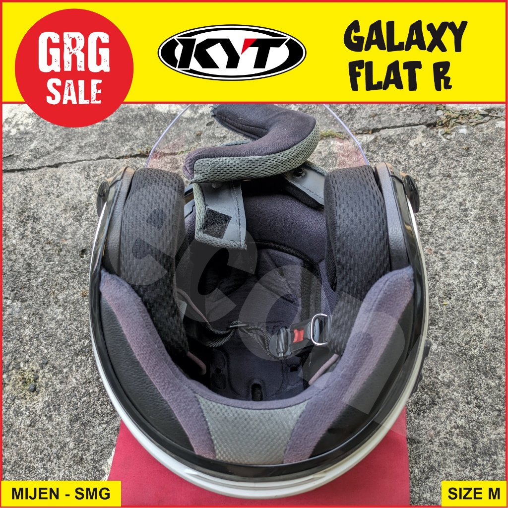 Helm Second KYT Galaxy Flat R + Visor Flat Baru