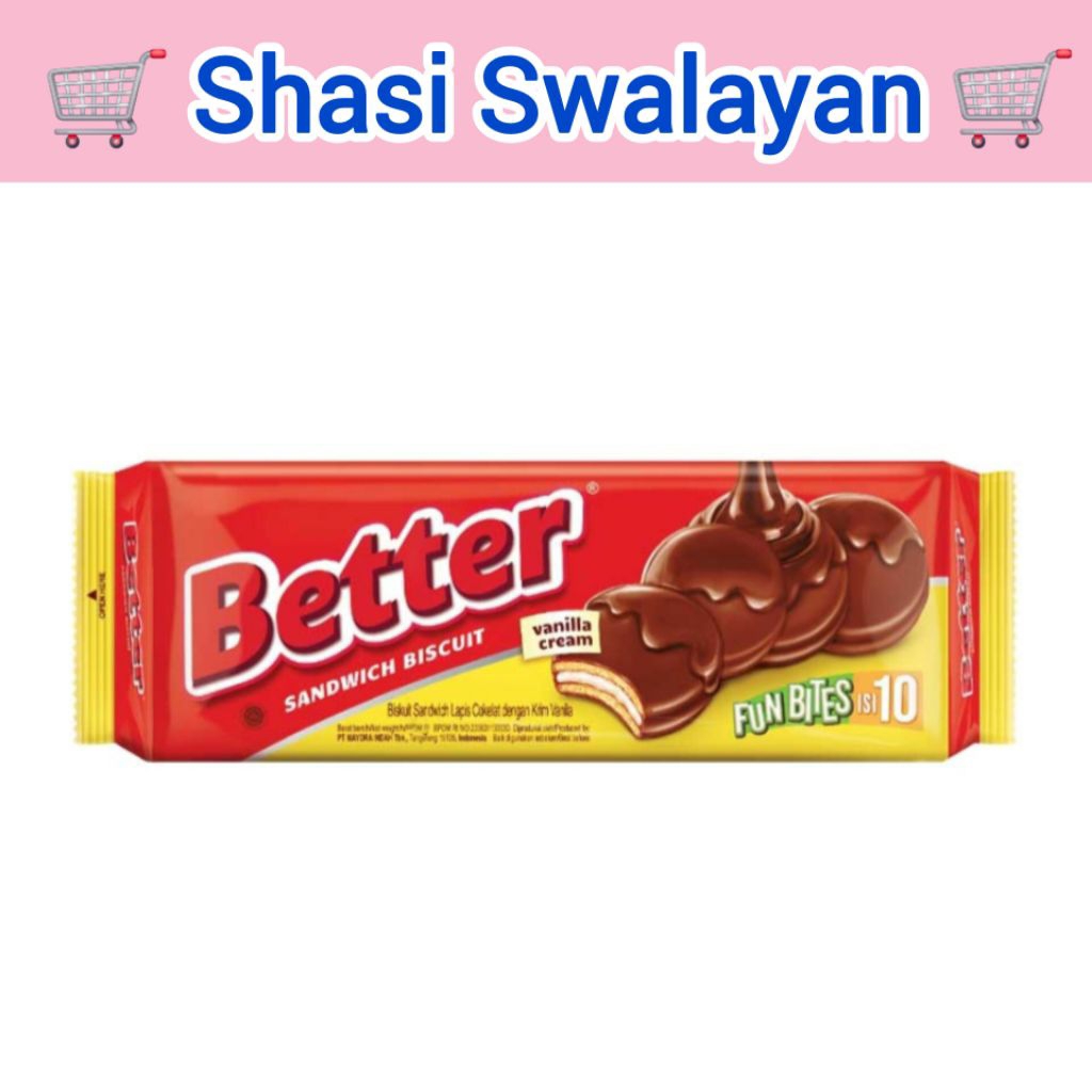 

Better Biskuit Sandwich Pack 100 gram - Fun Bites Krim Vanila