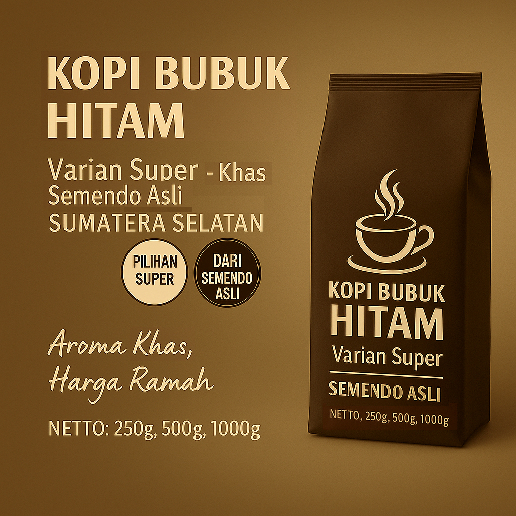 

Kopi Bubuk Semendo Super 250gr – Rasa Kuat & Hemat