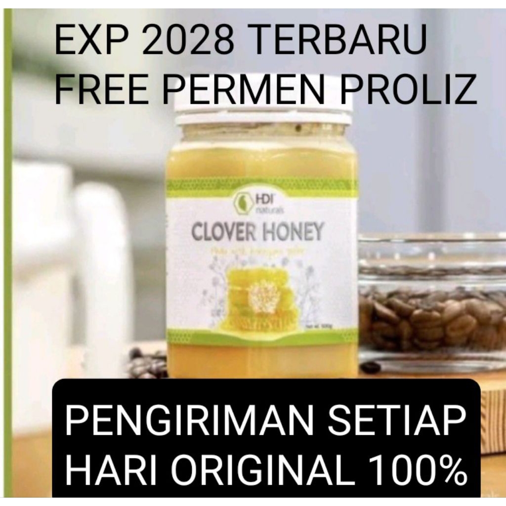 

madu clover honey 1kg exp 2028 ori free sendok kayu