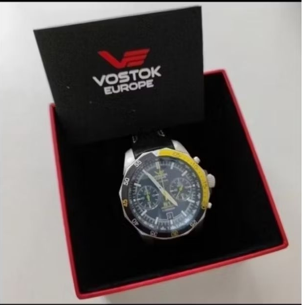 Jam Pria Vostok Europe N1 eks display, mulus lengkap seperti baru