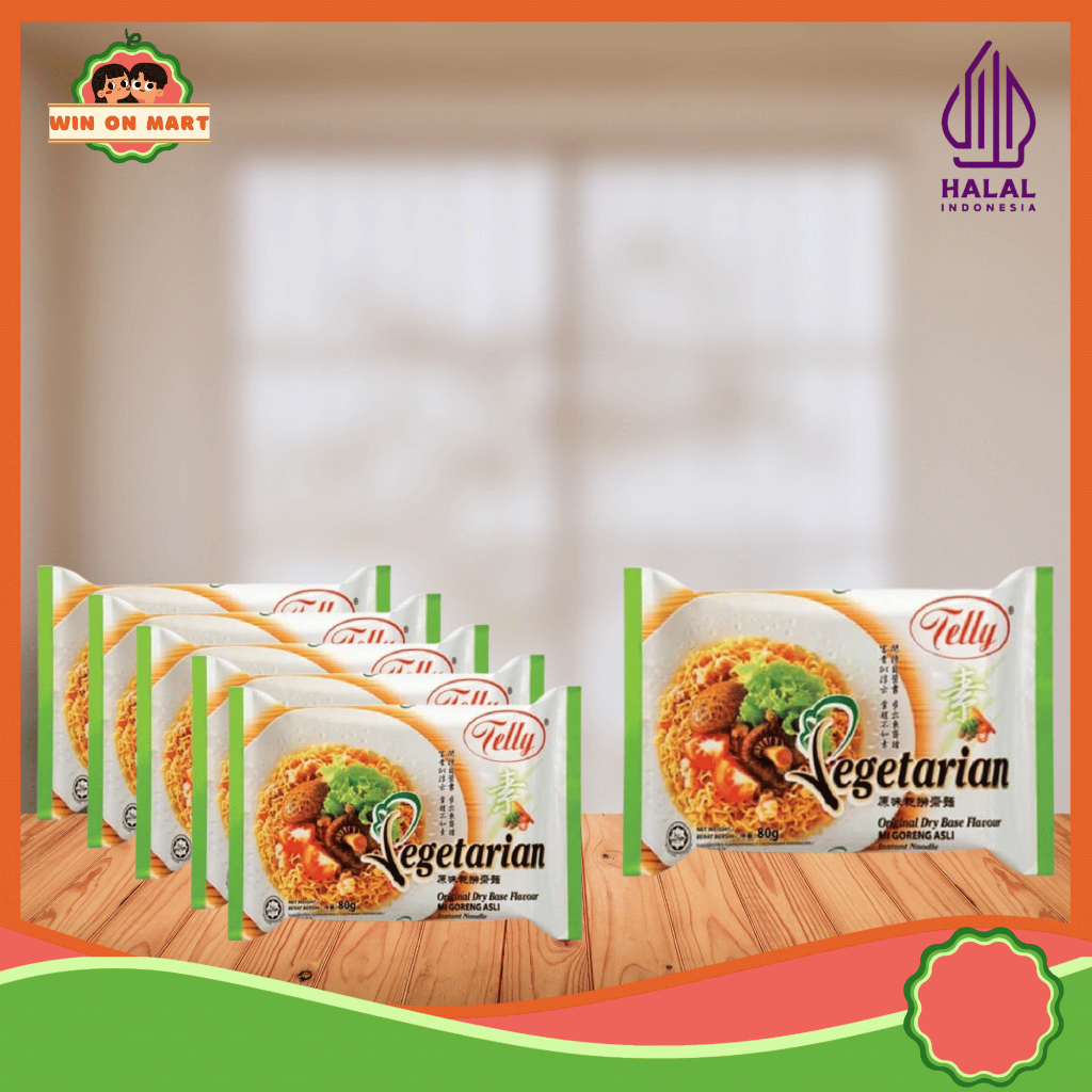 

Telly Mie Chay Vegetarian 80g Mie Instant Vegetarian Kemasan Pcs & Bal