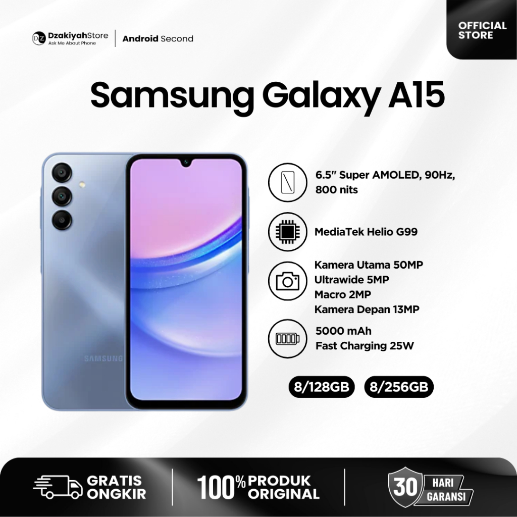 SAMSUNG GALAXY A15 SECOND BERGARANSI