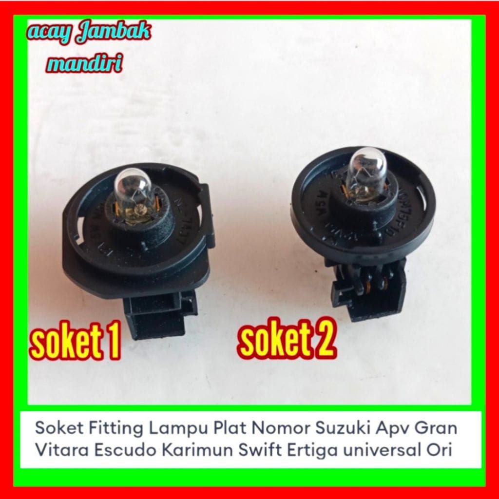 soket fitting lampu plat nomor mobil Suzuki Ertiga APV Karimun