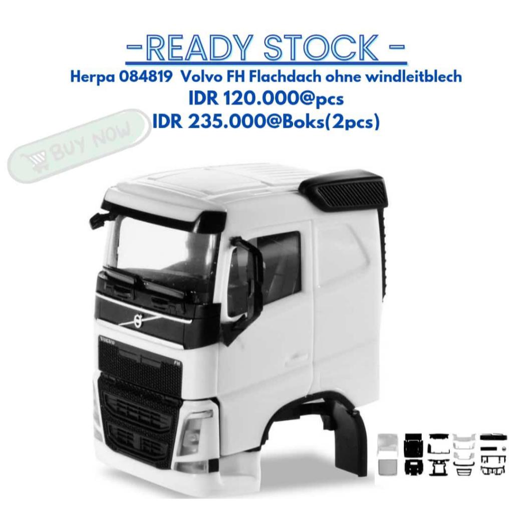 Herpa 084819 Volvo FH Flachdach ohne windleitblech 1:87 HO