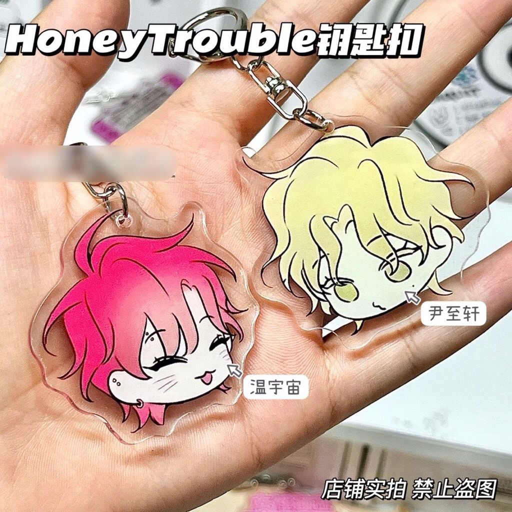 Keychain Honey Trouble 허니 트러블 | Gantungan Kunci Yoon Jiheon Ohn Wooju