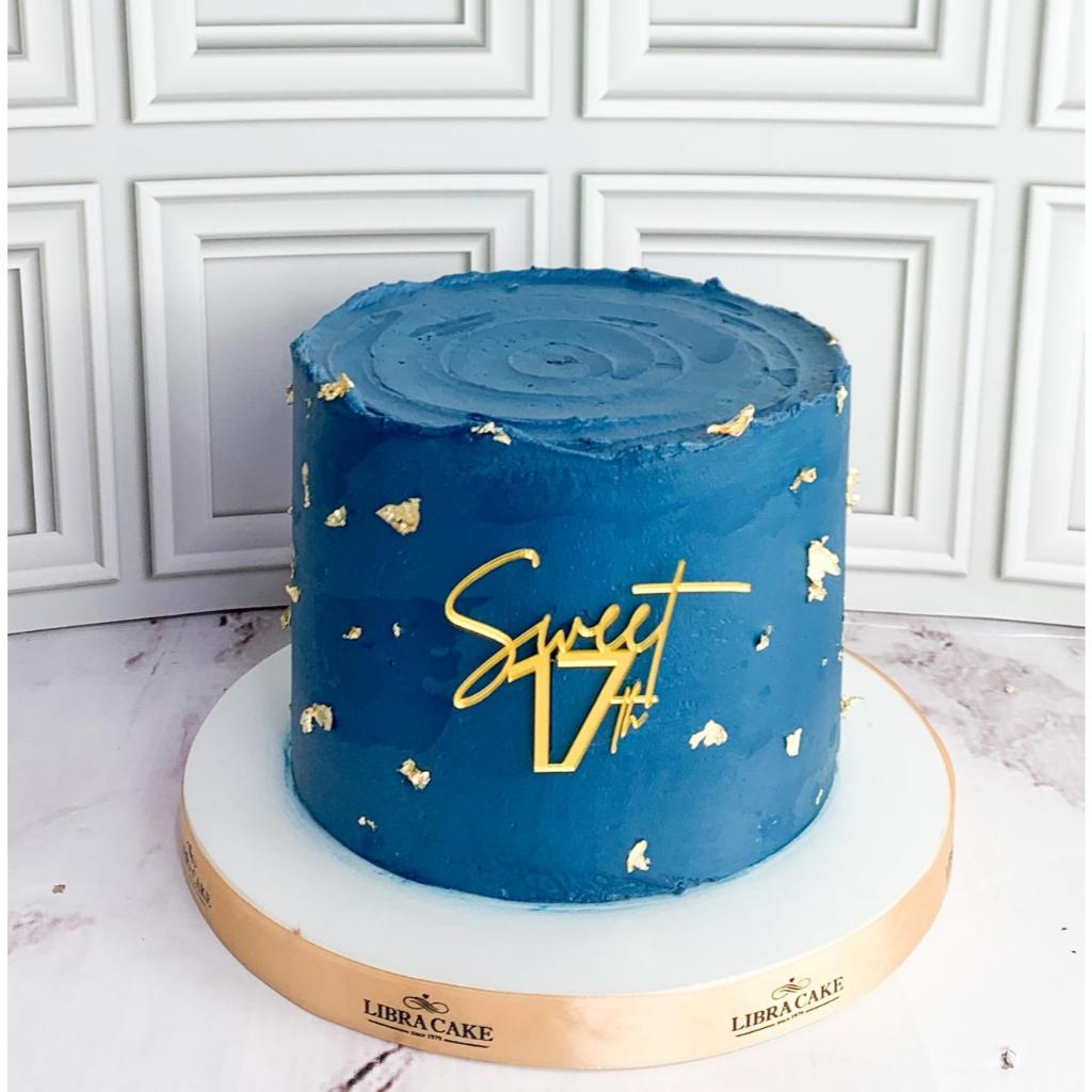 

Kue Ulang tahun/Birthday Cake/Kue Ultah tema Blue Gold/Kue Birthday jakarta