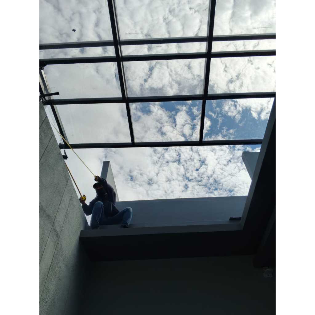 Kanopi solarflat sliding rangka besi / kanopi modern