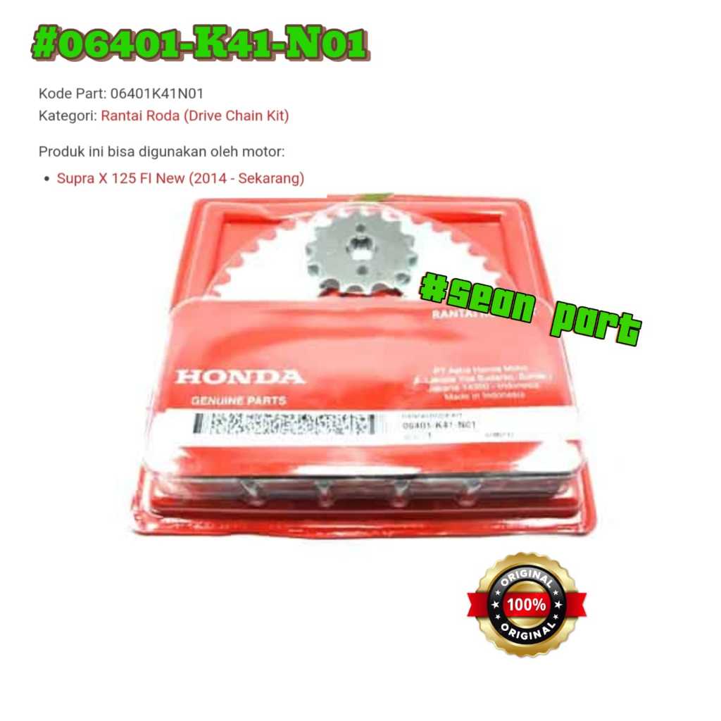 Gear Set Honda Supra X 125 FI 06401-K41-N01