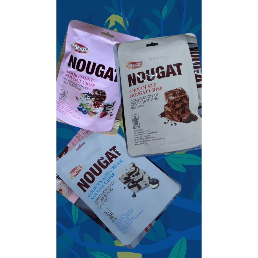 

MR. SIF NOUGAT CHOCOLATE CRISP || COOKIES & CREAM || ASSORTMENT 70GR
