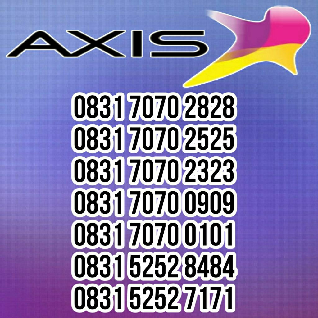 Nomor Nomer Cantik Kartu Axis 0831 Ab Ab Cd Cd 5252 7070 ABAB CDCD 2828 0909