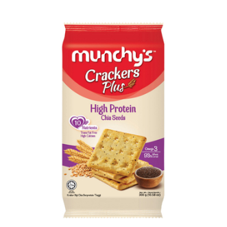 

MUNCHY'S Crackers Plus Hi Protein Chia Seeds | Original | Whole Grain