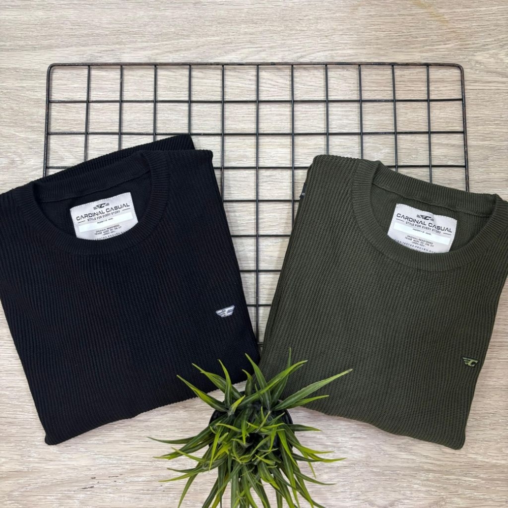 sweater cardinal rajut pria original