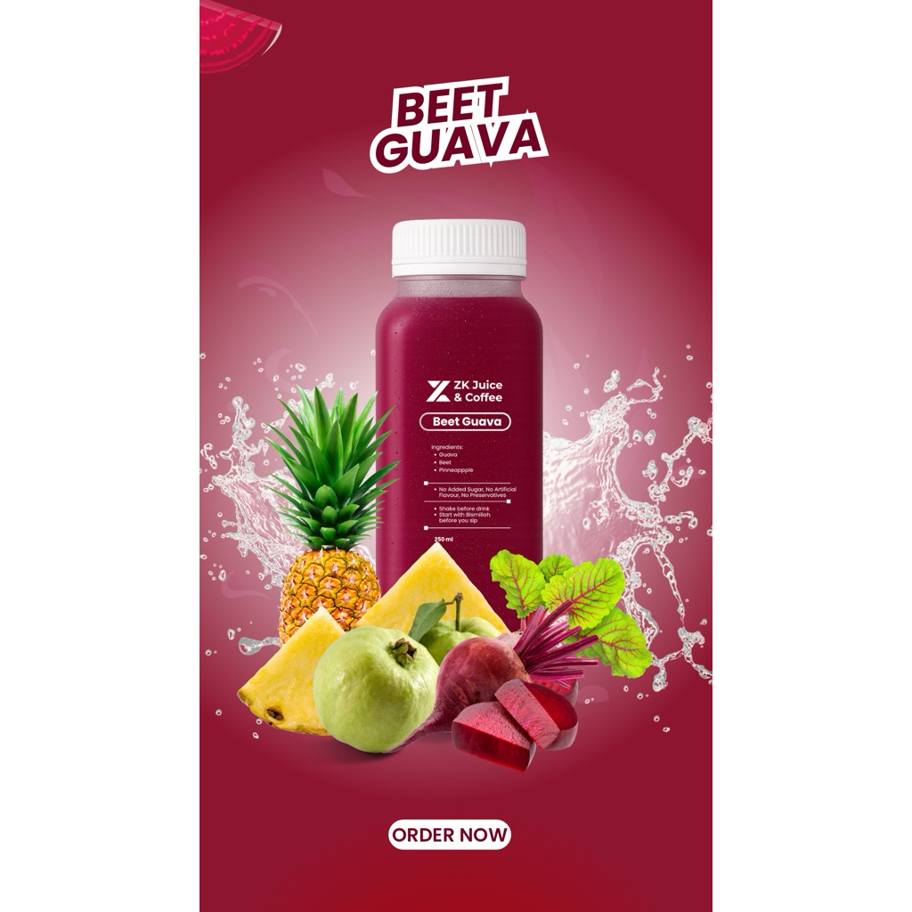 

Beet Guava - Cold Press Juice By ZK Juice & Coffee