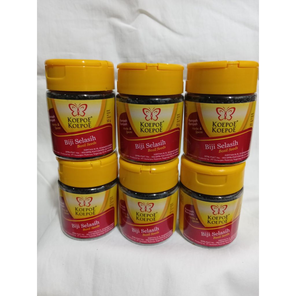 

Koepoe Koepoe Biji Selasih 50gr ( 1 pack isi 6 pcs)