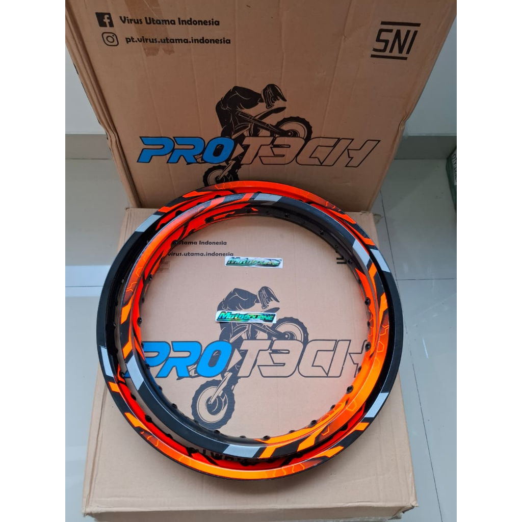 Velg Depan Belakang CROSS Trail PROTECH Honda CRF 150 L 18 x 215 H 32 dan 21 x 160 H 36 ORIGINAL