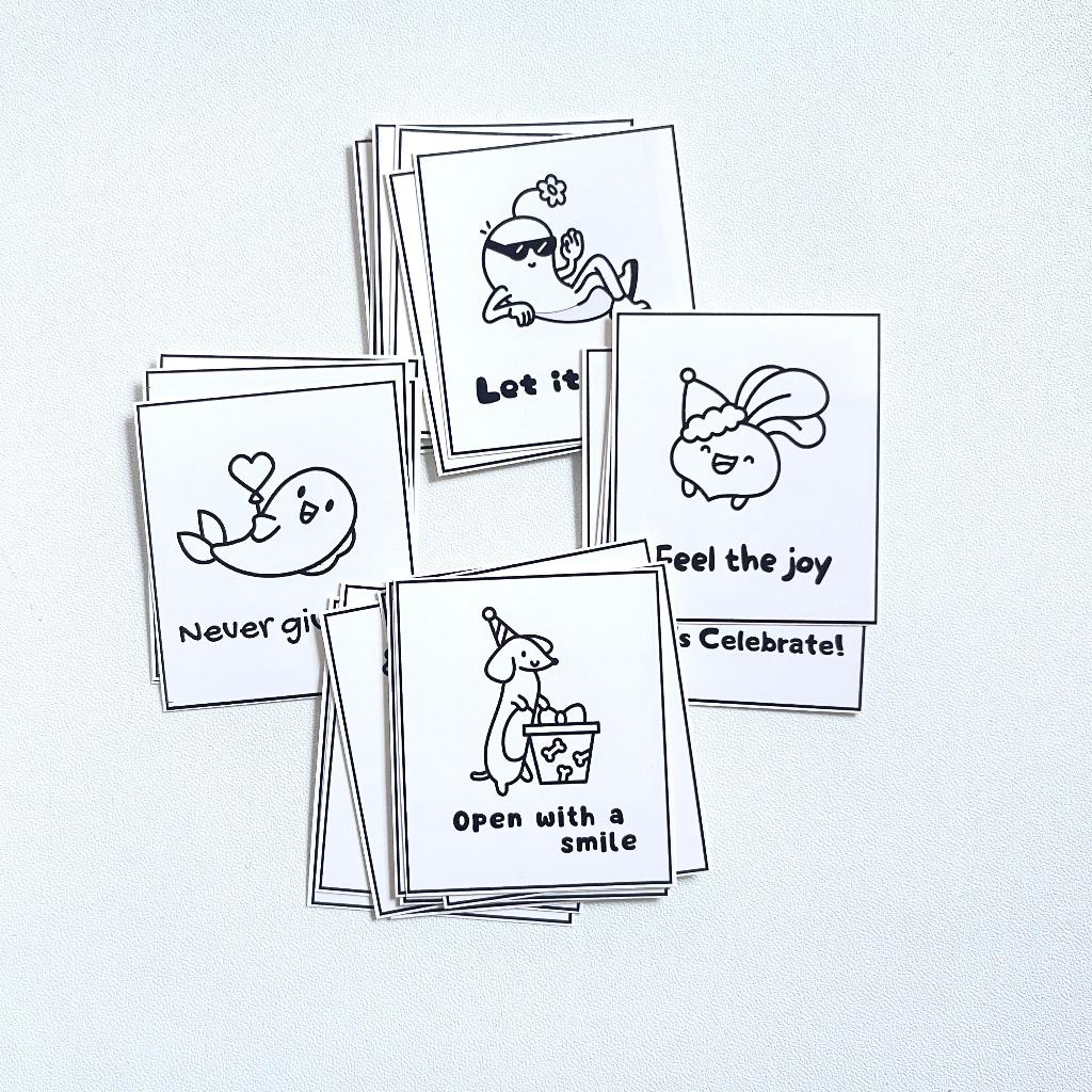 

[ , ] 28pcs Stiker Segel Box Motif Lucu Bahasa Inggris Untuk Box, Paperbag, Hadiah