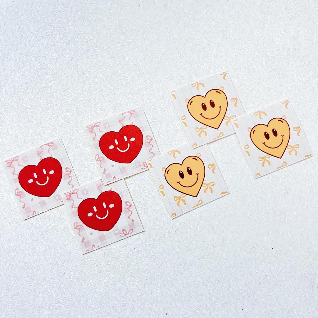 

[ , ] 35pcs Stiker Smile Love Motif untuk Box, Paperbag